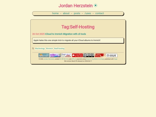 tags/self-hosting screenshot