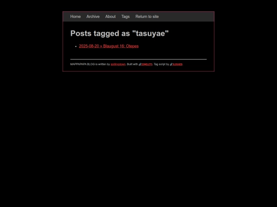 blog/tags/tasuyae screenshot