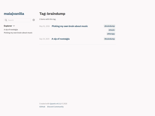 journal/tags/braindump screenshot