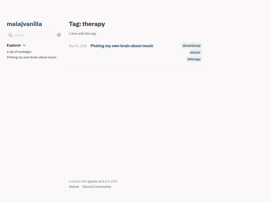 journal/tags/therapy screenshot