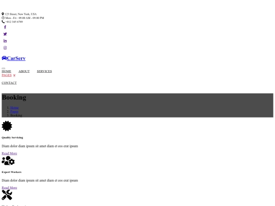 booking screenshot