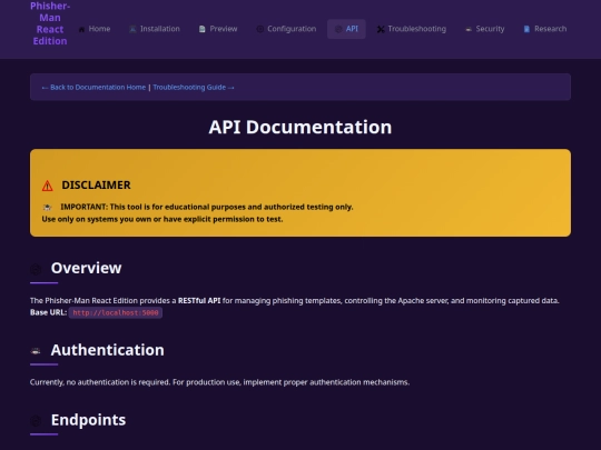 api screenshot
