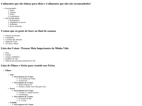 Exercícioslista screenshot
