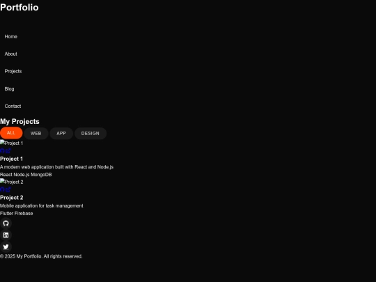 projects screenshot