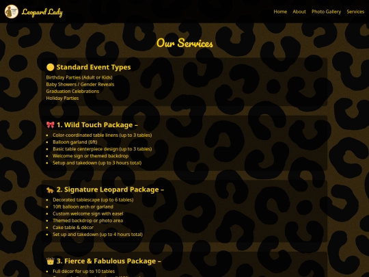 services screenshot
