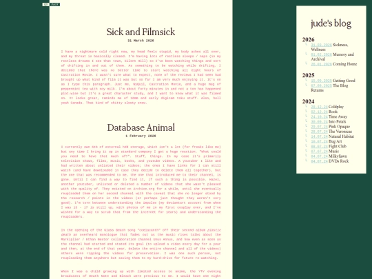 blog/blagh screenshot