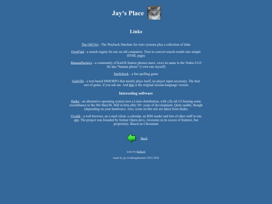 links screenshot