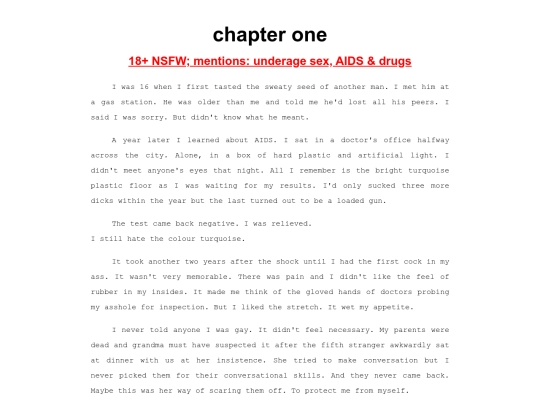 lacy/chapter_one screenshot