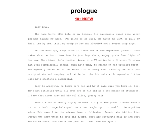 lacy/prologue screenshot