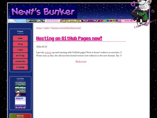 radar/hosting-on-github-pages screenshot