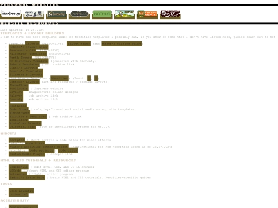 links screenshot