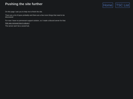 support screenshot
