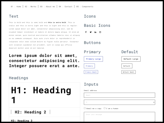 components screenshot