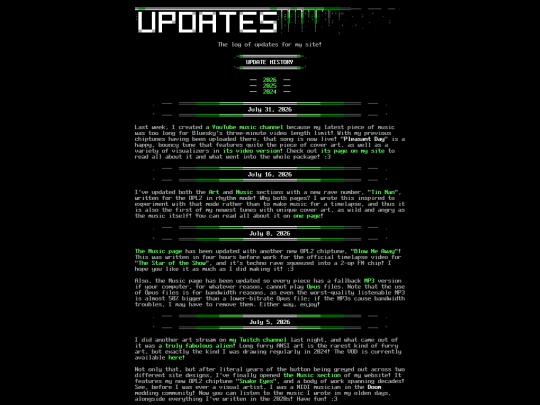 updates screenshot