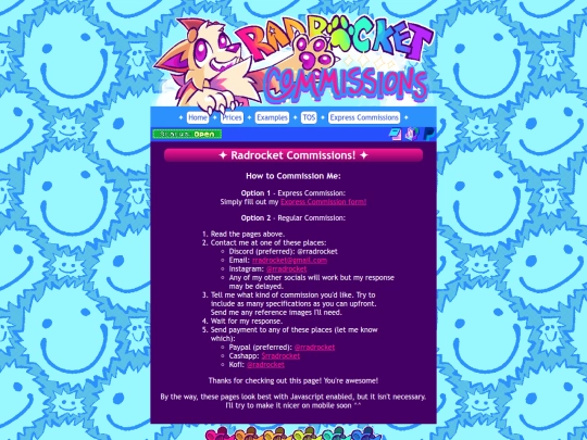 commissions screenshot