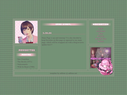 Diary screenshot