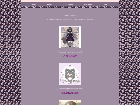 Links/PICREW screenshot