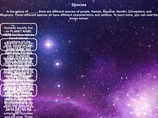 Dashboard/Species screenshot