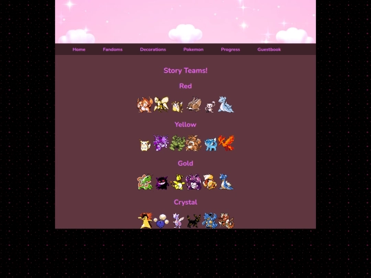 PokemonStoryTeams screenshot