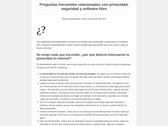 faq screenshot