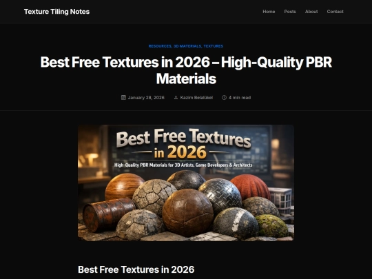 blog/best-free-textures-in-2026-high-quality-pbr-materials screenshot
