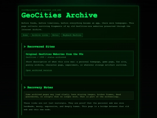 archieve screenshot