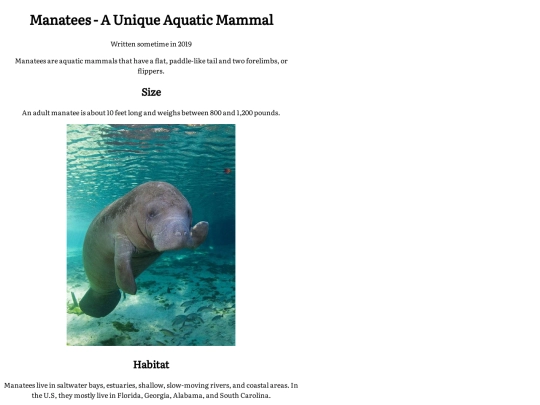 Manatee screenshot