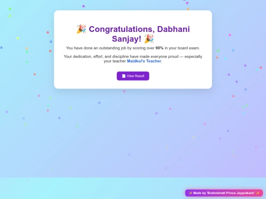 congratulationsanjay screenshot