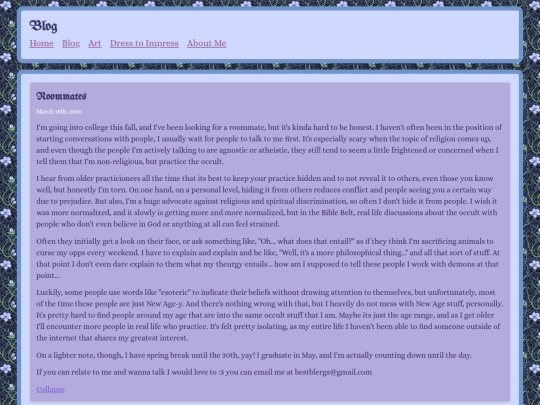 blogposts/roommates screenshot