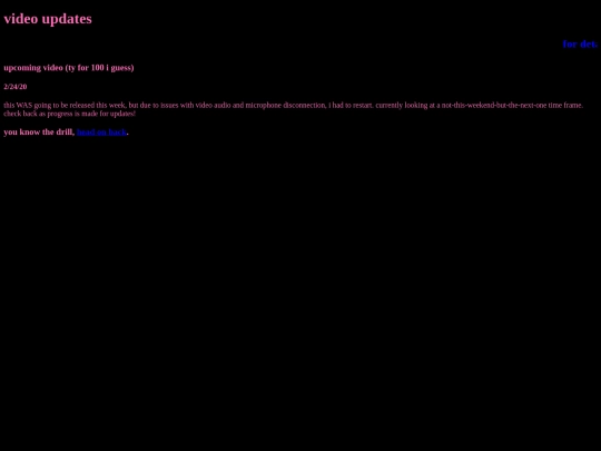 videoupdates screenshot