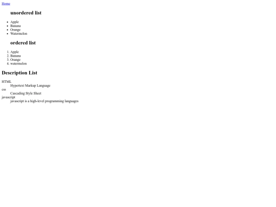 list screenshot