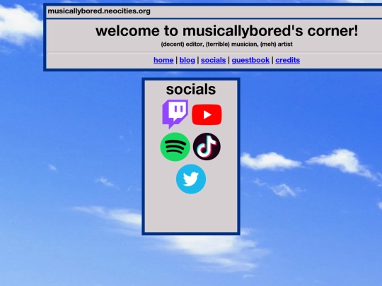 socials screenshot