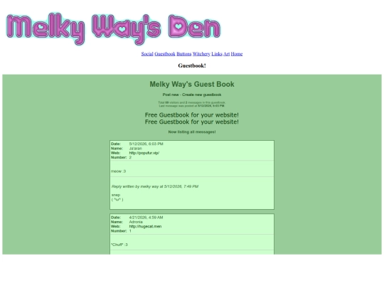guestbook screenshot