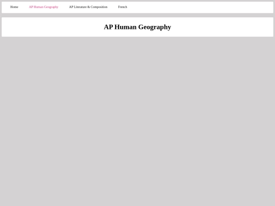 HumanGeography screenshot