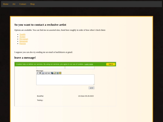 Contact screenshot