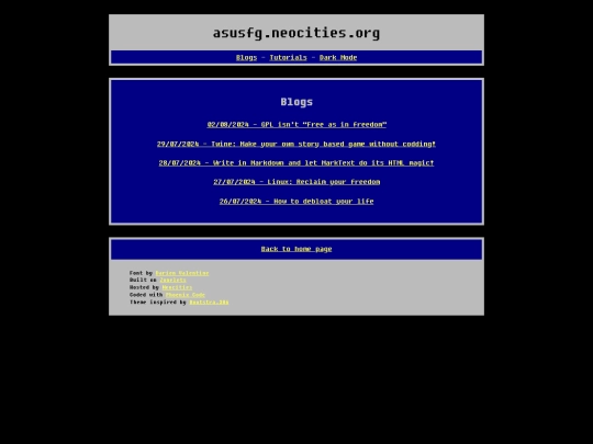 blogs/archive screenshot