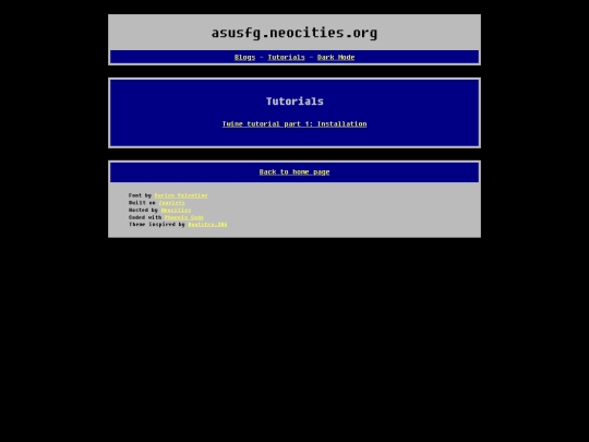 tutorials/archive screenshot