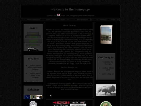 thinkingaboutchangingthehomepageagain screenshot
