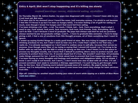 secretdiary/diary04062024 screenshot