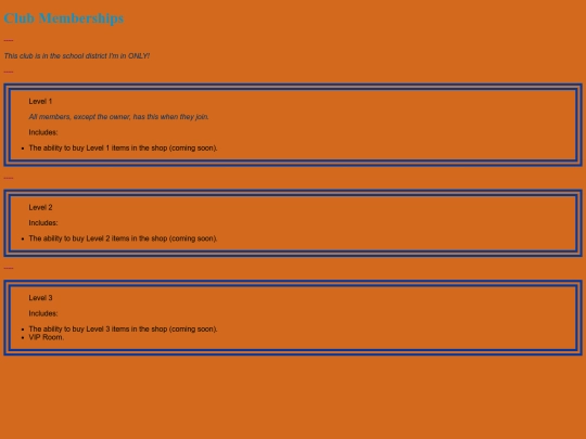 memberships screenshot