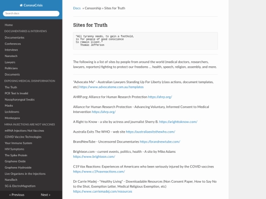 censorship/sites4truth screenshot