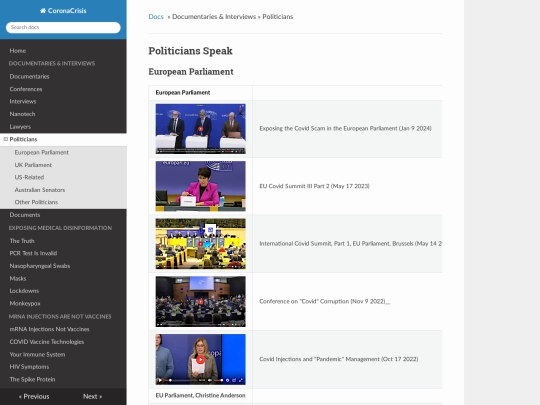 docus/politicians screenshot