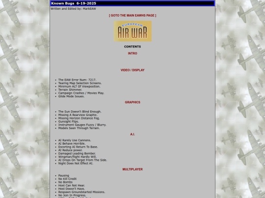 known-bugs screenshot