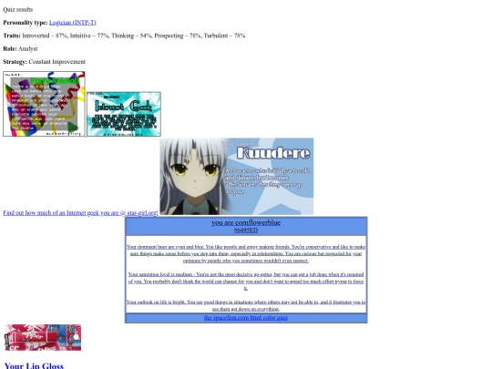 quizzes screenshot
