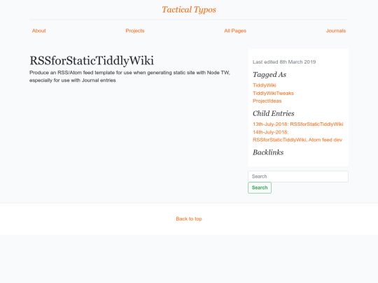 RSSforStaticTiddlyWiki screenshot