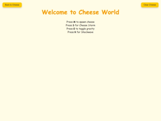 Cheese.world.com screenshot