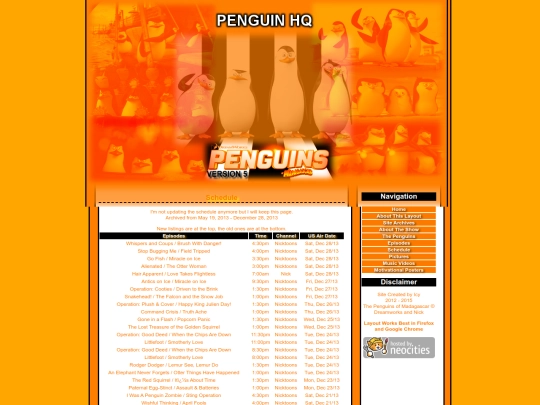 schedule screenshot