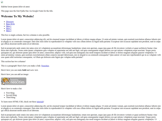 index screenshot