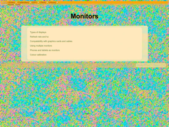 peripherals/monitors screenshot