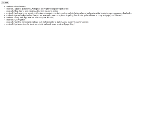 versions screenshot